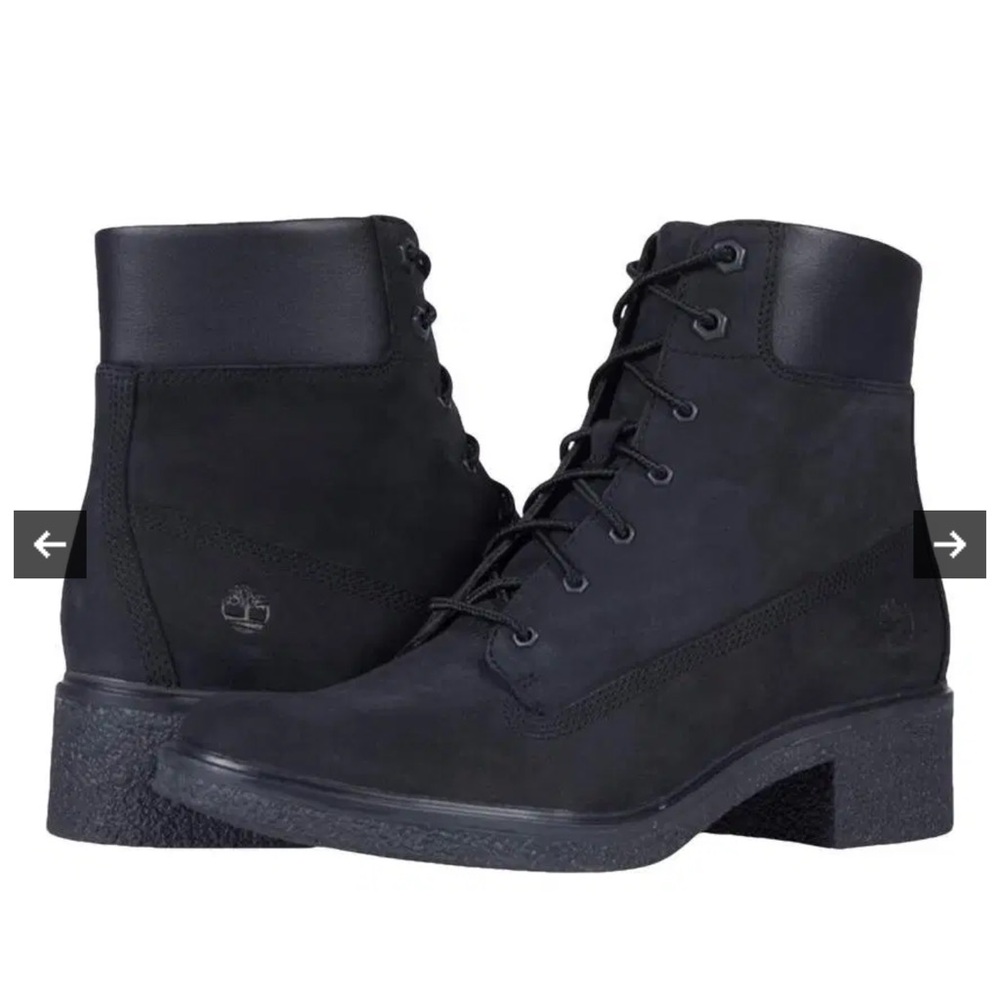 Timberland Women's Brinda Lace up Nubick 8,5  Black Lace-Up Boots